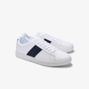 Lacoste Carnaby Evo Pigmented Leather Sneakers - Tenisky Pánské Bílé / Tmavě Blankyt | CZ-KzQA10